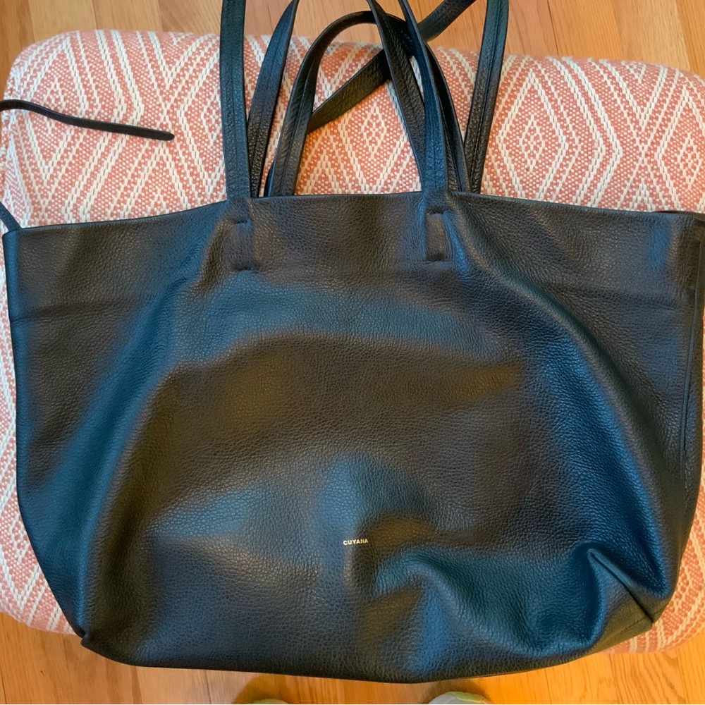Cuyana Black Leather Tote: Reposh - Picture 2 of 6